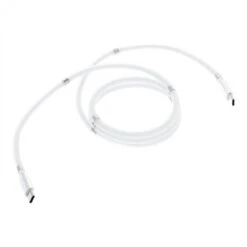 Câble Type C - Type C - Fast Charge -Power Delivery Enroulement Magnetique 3A C676 Blanc 1m -All For Phone Magasin cable type c enroulement magnetique blanc frac4742 3