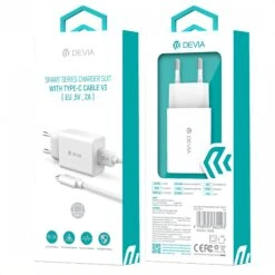 Chargeur Secteur Avec Câble Type-C 1m - Devia - Blanc -All For Phone Magasin chargeur secteur avec cable type c frac4941 3