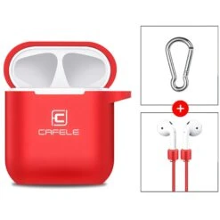 Coque Silicone Airpods Cafele Rouge