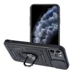 Coque Antichocs IPHONE 11 Pro Max Hybride SLIDE ARMOR Noir -All For Phone Magasin coque antichocs iphone 11 pro max slide armor noir frac4606 2