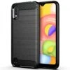 Coque Galaxy A01 Style Carbone Noir