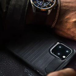 Coque Galaxy A01 Style Carbone Noir -All For Phone Magasin coque galaxy a01 style carbone noir frac4604 5