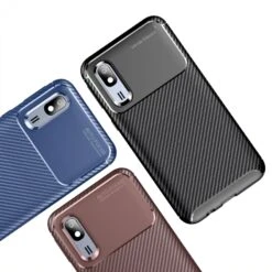 Coque Silicone Galaxy A20 Syle Fibre De Carbone - Bleu Foncé -All For Phone Magasin coque galaxy a20 frac3591 2