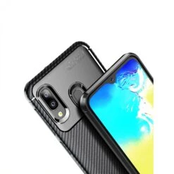 Coque Silicone Galaxy A20e Syle Fibre De Carbone - Noir -All For Phone Magasin coque galaxy a20e frac3592 5