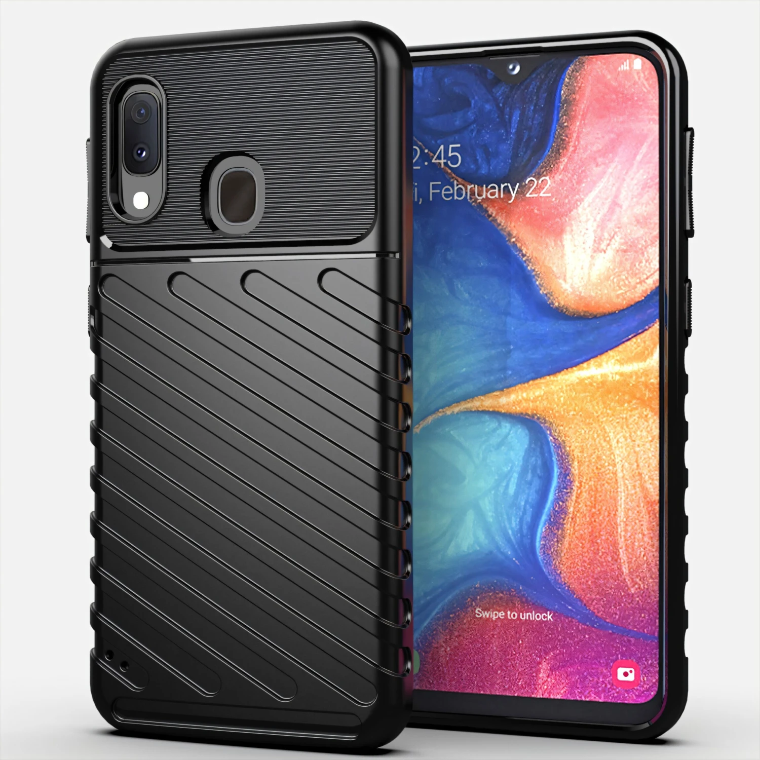 Coque Antichoc Galaxy A20e - Thunder Series Noir 3 Coque Antichoc Galaxy A20e - Thunder Series Noir