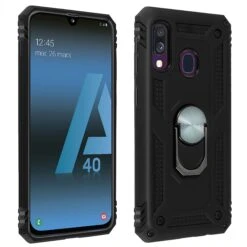 Coque Antichoc Galaxy A30 Et Galaxy A20 XSSIVE Avec Anneau Metallique Noir -All For Phone Magasin coque galaxy a30 frac3193 7