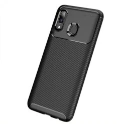 Coque Silicone Galaxy A30 Et A20 Syle Fibre De Carbone - Noir -All For Phone Magasin coque galaxy a30 frac3579 2