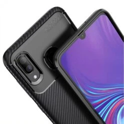 Coque Silicone Galaxy A40 Syle Fibre De Carbone - Noir -All For Phone Magasin coque galaxy a40 frac3581 6