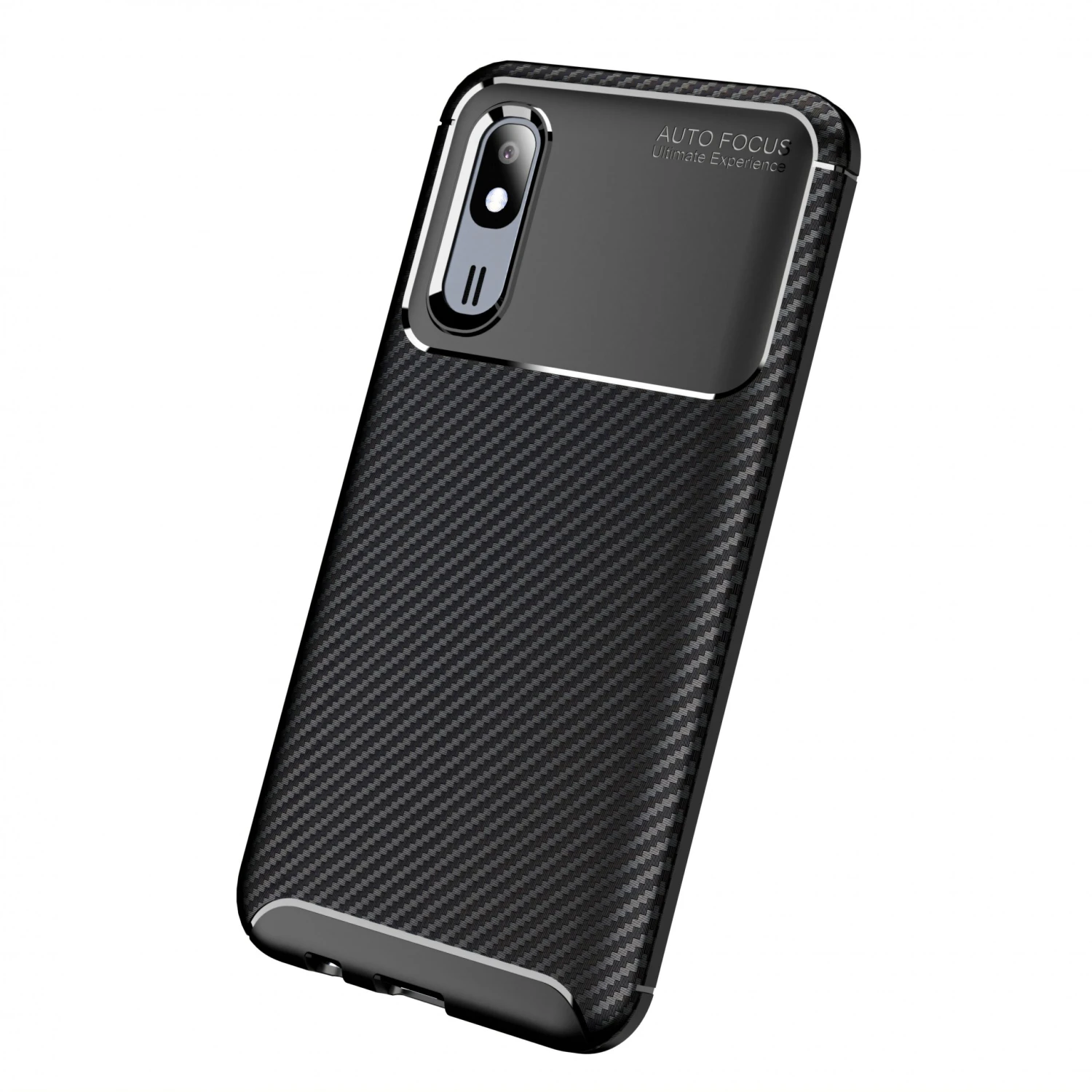 Coque Silicone Galaxy A40 - Style Fibre De Carbone Noir 4 Coque Silicone Galaxy A40 - Style Fibre De Carbone Noir – Image 2