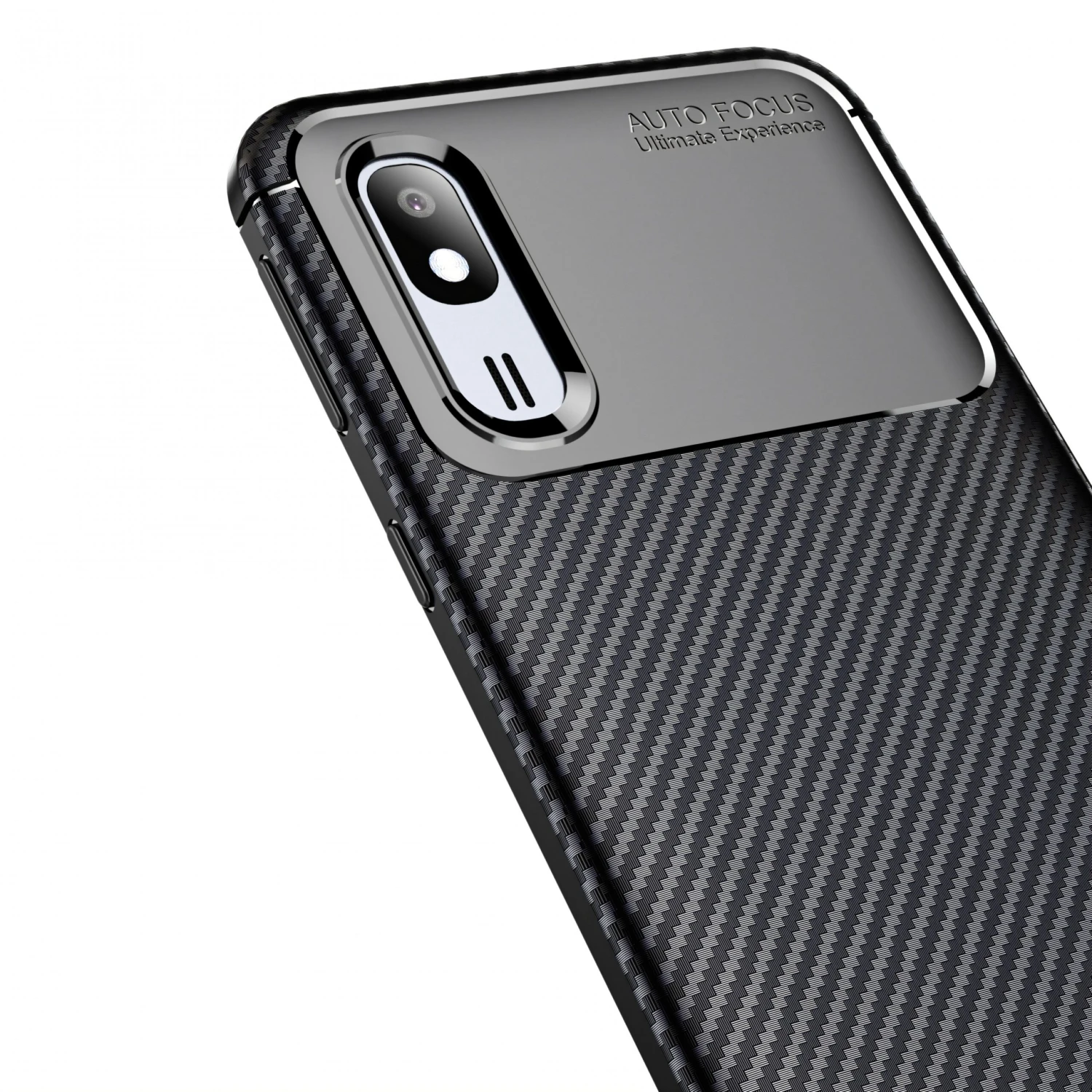 Coque Silicone Galaxy A40 - Style Fibre De Carbone Noir 5 Coque Silicone Galaxy A40 - Style Fibre De Carbone Noir – Image 3