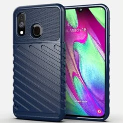 Coque Antichoc Galaxy A40 - Thunder Series Bleu Foncé