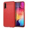 Coque Silicone Samsung Galaxy A50 Style Fibre De Carbone MOFI Rouge