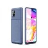 Coque Silicone Galaxy A51 Syle Fibre De Carbone - Bleu Foncé