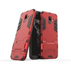 Coque Antichoc Galaxy A6+ 2018 Hybride Rouge