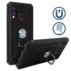 Coque Antichoc Galaxy A60 Et Galaxy M40 XSSIVE Avec Anneau Metallique Noir -All For Phone Magasin coque galaxy a60 frac3192 12