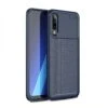 Coque Silicone Galaxy A70 Syle Fibre De Carbone - Bleu Foncé