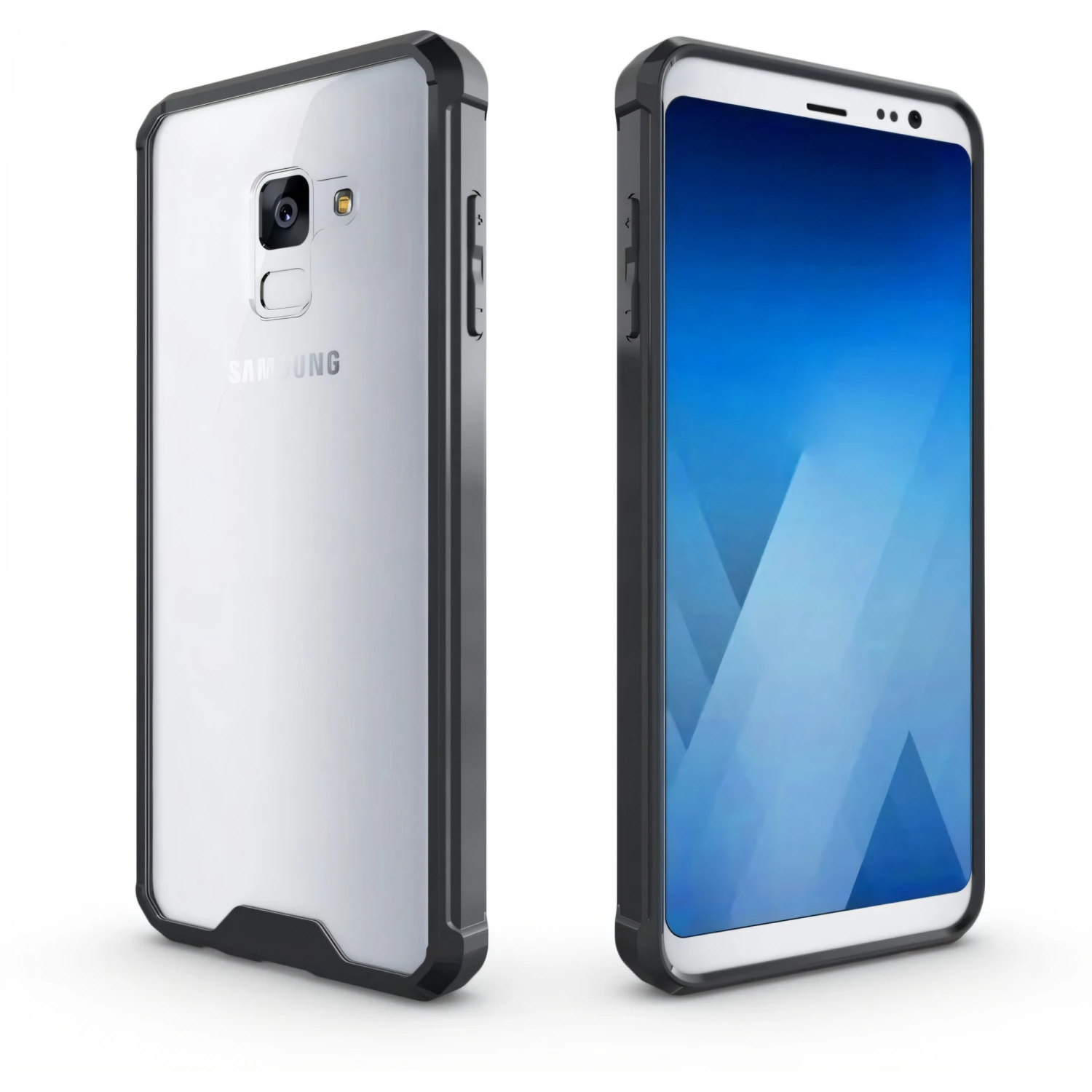 Coque Antichoc Transparente Galaxy A8 2018 Noir 13 Coque Antichoc Transparente Galaxy A8 2018 Noir – Image 11