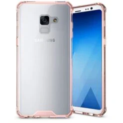 Coque Antichoc Transparente Galaxy A8 2018 Rose -All For Phone Magasin coque galaxy a8 2018 frac2197 3