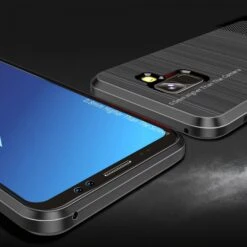 Coque Silicone Antichoc Galaxy A8 Plus Dux Ducis Mojo Noir -All For Phone Magasin coque galaxy a8 plus 2018 frac2231 2