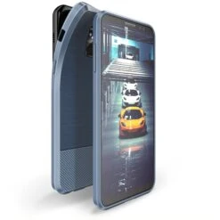 Coque Silicone Antichoc Galaxy A8 Plus Dux Ducis Mojo Bleu