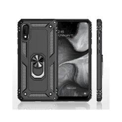 Coque Antichoc Galaxy A80 Et Galaxy A90 XSSIVE Avec Anneau Metallique Noir