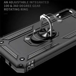 Coque Antichoc Galaxy A80 Et Galaxy A90 XSSIVE Avec Anneau Metallique Noir -All For Phone Magasin coque galaxy a80 frac3189 5