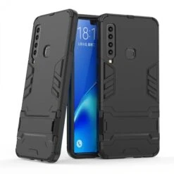 Coque Antichoc Hybride Galaxy A9 2018 Avec Support Cool Guard Noir