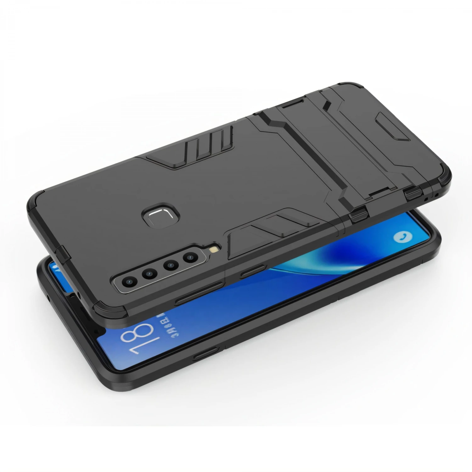 Coque Antichoc Hybride Galaxy A9 2018 Avec Support Cool Guard Noir 6 Coque Antichoc Hybride Galaxy A9 2018 Avec Support Cool Guard Noir – Image 4