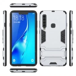 Coque Antichoc Hybride Galaxy A9 2018 Avec Support Cool Guard Argent -All For Phone Magasin coque galaxy a9 2018 frac2827 3