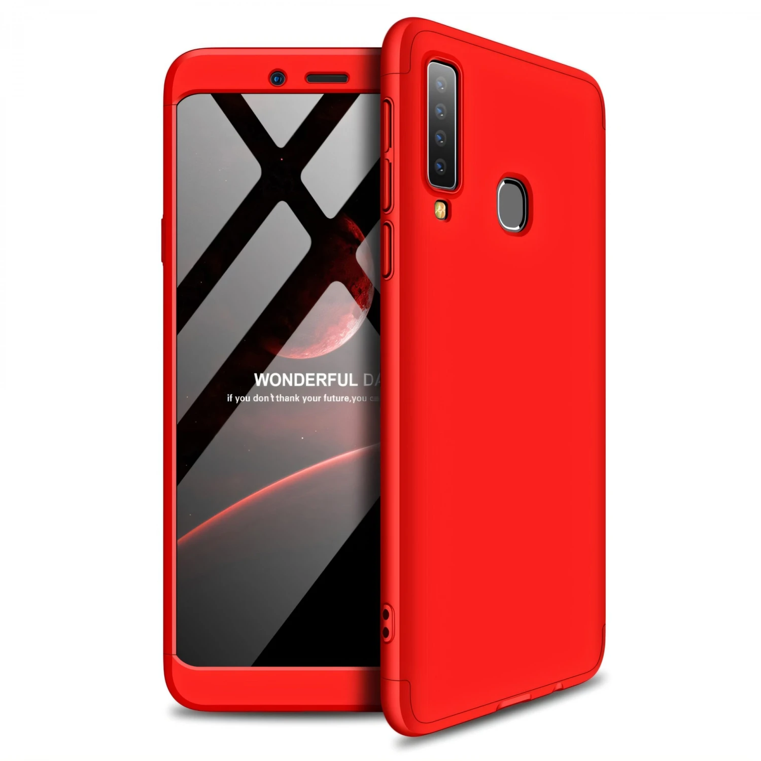 Coque Détachable En 3 Parties Galaxy A9 2018 GKK Rouge 3 Coque Détachable En 3 Parties Galaxy A9 2018 GKK Rouge