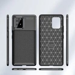 Coque Silicone Galaxy S10 Lite Et Galaxy A91 Style Fibre De Carbone - Noir -All For Phone Magasin coque galaxy a91 frac3639 11