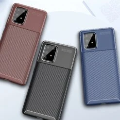 Coque Silicone Galaxy S10 Lite Et Galaxy A91 Style Fibre De Carbone - Noir -All For Phone Magasin coque galaxy a91 frac3639 12