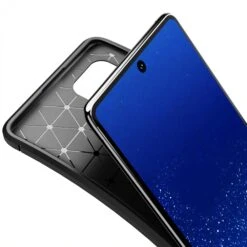 Coque Silicone Galaxy S10 Lite Et Galaxy A91 Style Fibre De Carbone - Noir -All For Phone Magasin coque galaxy a91 frac3639 2