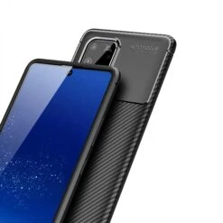 Coque Silicone Galaxy S10 Lite Et Galaxy A91 Style Fibre De Carbone - Noir -All For Phone Magasin coque galaxy a91 frac3639 4