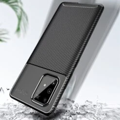 Coque Silicone Galaxy S10 Lite Et Galaxy A91 Style Fibre De Carbone - Noir -All For Phone Magasin coque galaxy a91 frac3639 8
