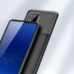 Coque Silicone Galaxy S10 Lite Et Galaxy A91 Style Fibre De Carbone - Noir -All For Phone Magasin coque galaxy a91 frac3639 9
