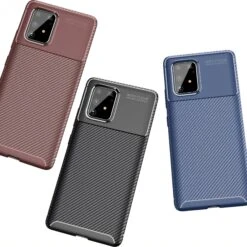 Coque Silicone Galaxy S10 Lite Et Galaxy A91 Style Fibre De Carbone - Bleu -All For Phone Magasin coque galaxy a91 frac3640 2