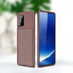 Coque Silicone Galaxy S10 Lite Et A91 Style Fibre De Carbone Marron -All For Phone Magasin coque galaxy a91 frac3926 2