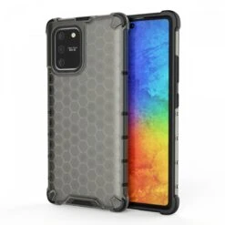 Coque Antichoc Galaxy S10 Lite Et A91 Honeycomb Noir