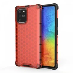 Coque Antichoc Galaxy S10 Lite Et A91 Honeycomb Rouge