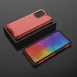 Coque Antichoc Galaxy S10 Lite Et A91 Honeycomb Rouge -All For Phone Magasin coque galaxy a91 frac3954 3
