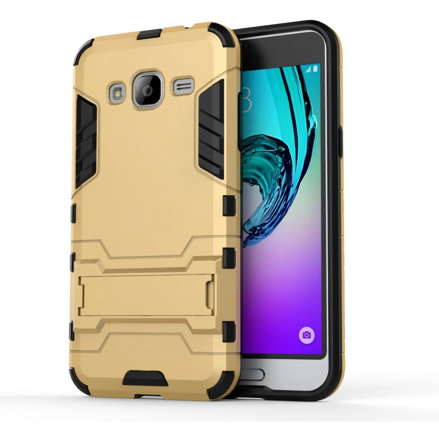 Coque De Protection Galaxy J3 2016 / J3 Antichoc Hybride Or 4 Coque De Protection Galaxy J3 2016 / J3 Antichoc Hybride Or – Image 2
