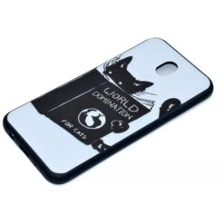 Coque Silicone Galaxy J3 2017 / J3 Pro Cat Reading Blanc -All For Phone Magasin coque galaxy j3 2017 frac2149 3