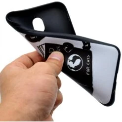 Coque Silicone Galaxy J3 2017 / J3 Pro Cat Reading Blanc -All For Phone Magasin coque galaxy j3 2017 frac2149 5