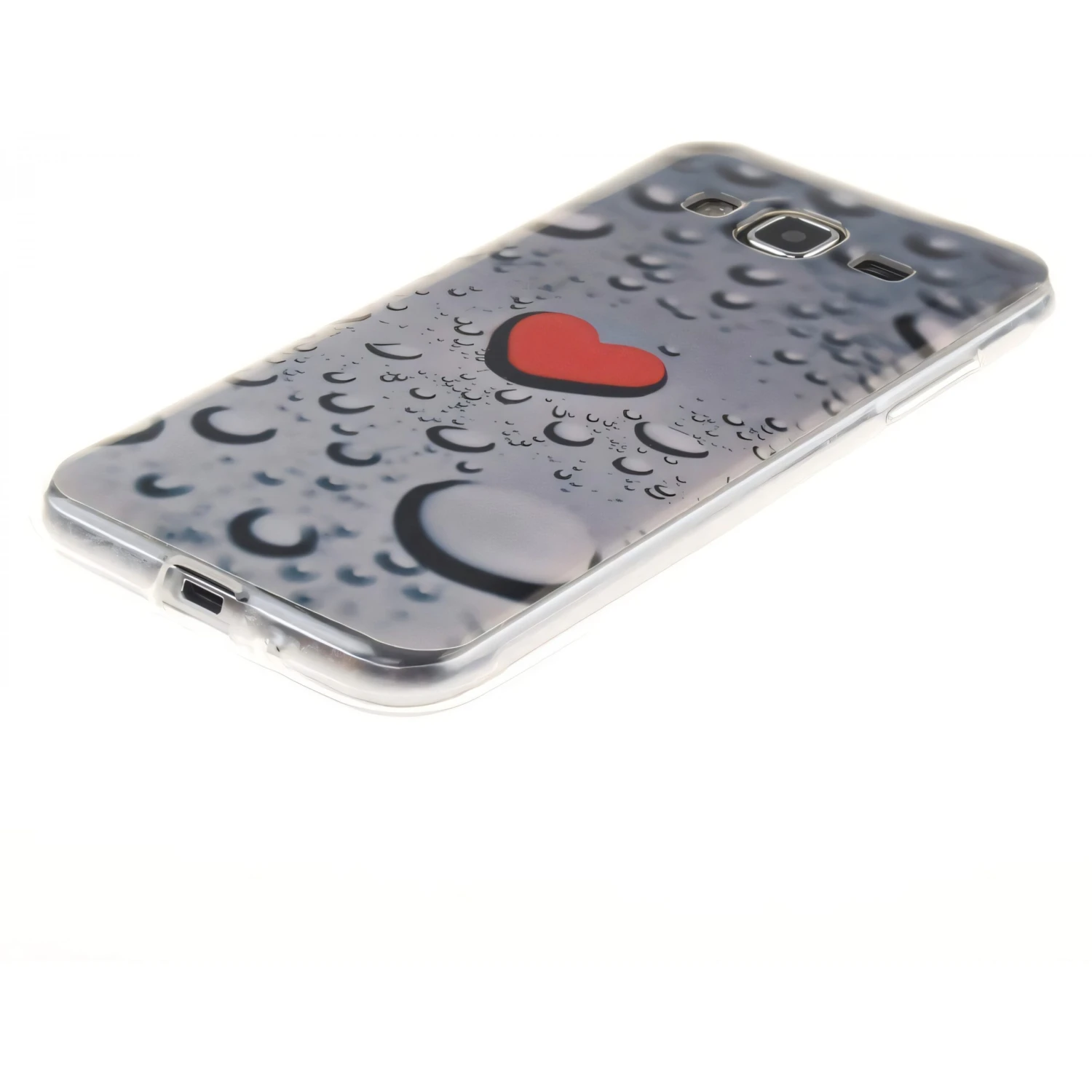 Coque Silicone Galaxy J3 / Galaxy J3 2016 Gouttes D'eau Gris 5 Coque Silicone Galaxy J3 / Galaxy J3 2016 Gouttes D'eau Gris – Image 3