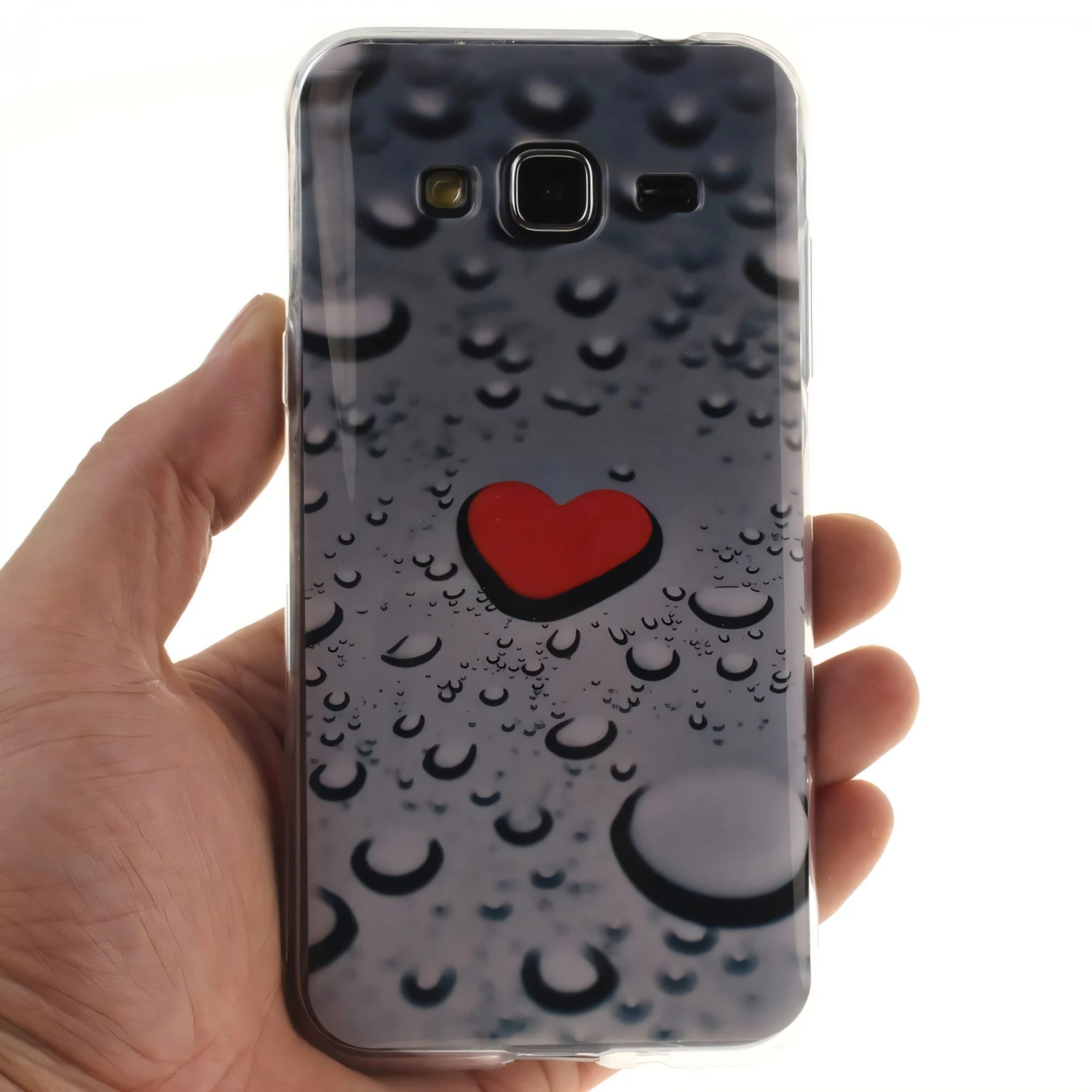 Coque Silicone Galaxy J3 / Galaxy J3 2016 Gouttes D'eau Gris 7 Coque Silicone Galaxy J3 / Galaxy J3 2016 Gouttes D'eau Gris – Image 5