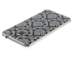 Coque Silicone Galaxy J3 / Galaxy J3 2016 Fleurs De Damas Noir -All For Phone Magasin coque galaxy j3 frac2375 3