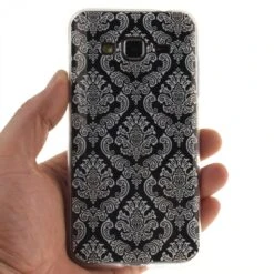 Coque Silicone Galaxy J3 / Galaxy J3 2016 Fleurs De Damas Noir -All For Phone Magasin coque galaxy j3 frac2375 4