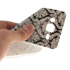 Coque Silicone Galaxy J3 / Galaxy J3 2016 Fleurs De Damas Noir -All For Phone Magasin coque galaxy j3 frac2375 5
