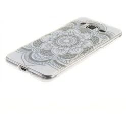 Coque Silicone Galaxy J3 / Galaxy J3 2016 Mandala Blanc -All For Phone Magasin coque galaxy j3 frac2376 2